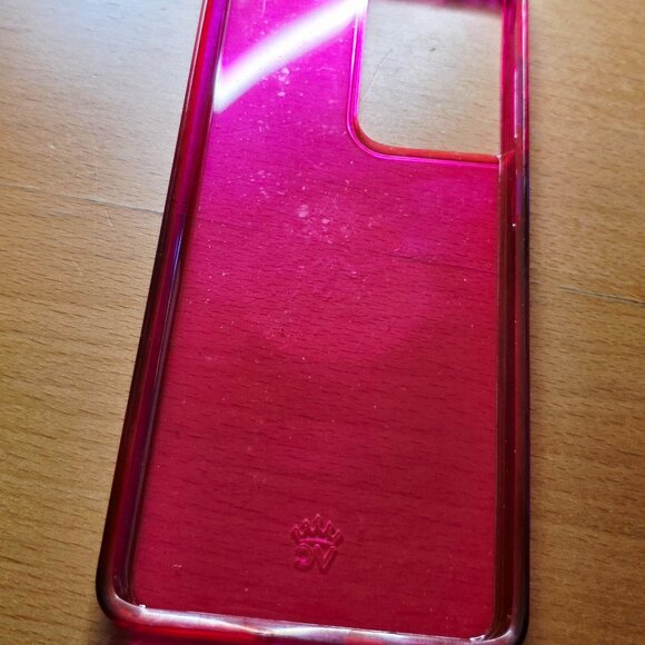 Neon Pink Clear Samsung Galaxy S21 Ultra Case - Picture 2 of 8